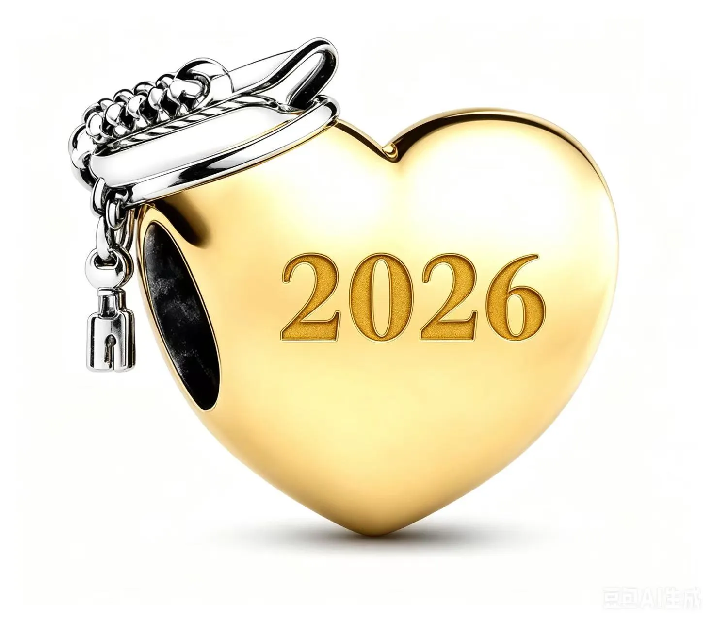 Graduation 2026 Heart Charm Pair with Moment series bracelet - Image 3