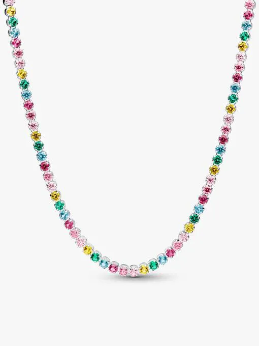 Rainbow Tennis Necklace & Bracelet Set - Image 3