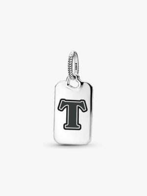 Letter T Rectangle Pendant