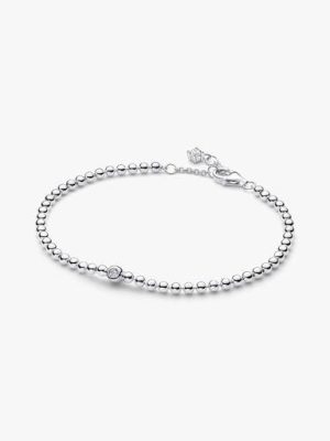 Beads & Sparkling Stone Bracelet