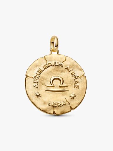 Libra Zodiac Oversized Medallion Charm - Image 5