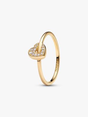Talisman 14k Gold Lab-grown Diamond Pavé Heart Ring
