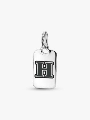 Letter H Rectangle Pendant