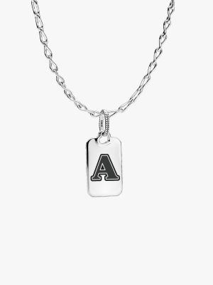 Letter A Rectangle Pendant