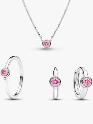 Pink Lab-Grown Diamond Jewelry Set