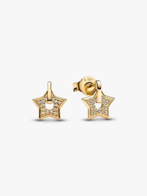 Talisman 14k Gold Lab-grown Diamond Pavé Star Stud Earrings
