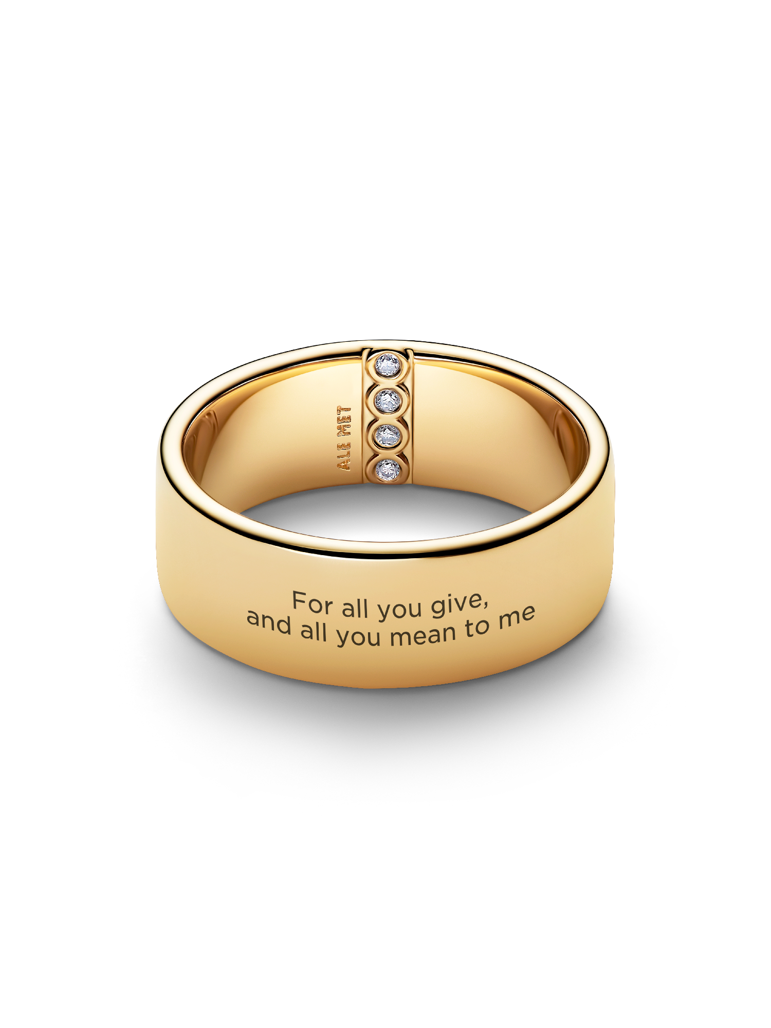 Engravable Wide Band Ring - Image 3