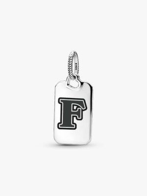 Letter F Rectangle Pendant