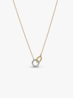 Beads & Pavé Interlocking Circles Necklace