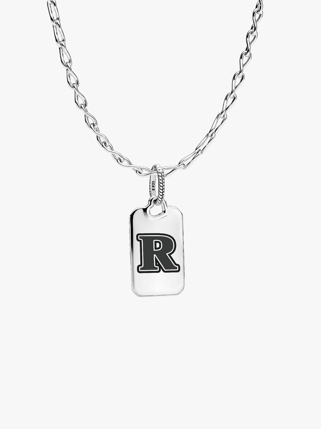 Letter R Rectangle Pendant - Image 4