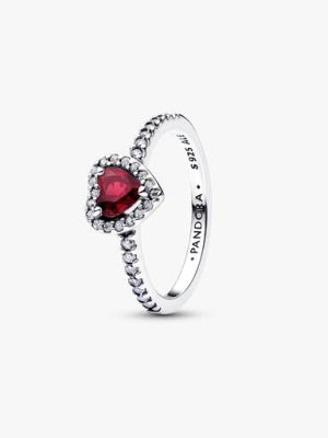 Elevated Fuchsia Rose Heart Ring