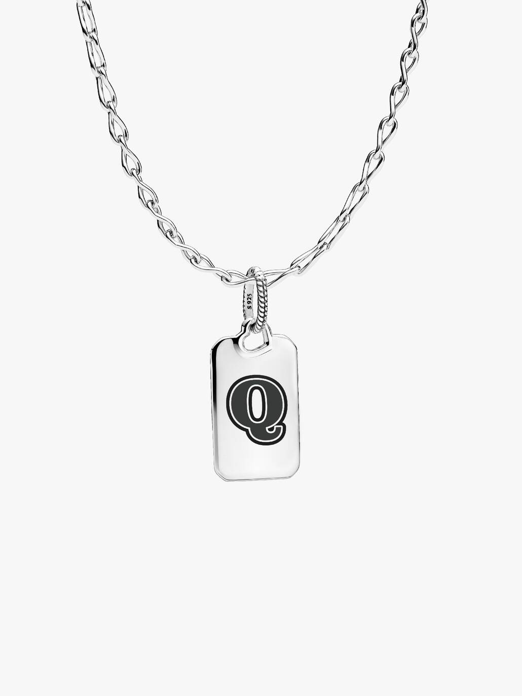 Letter Q Rectangle Pendant - Image 4