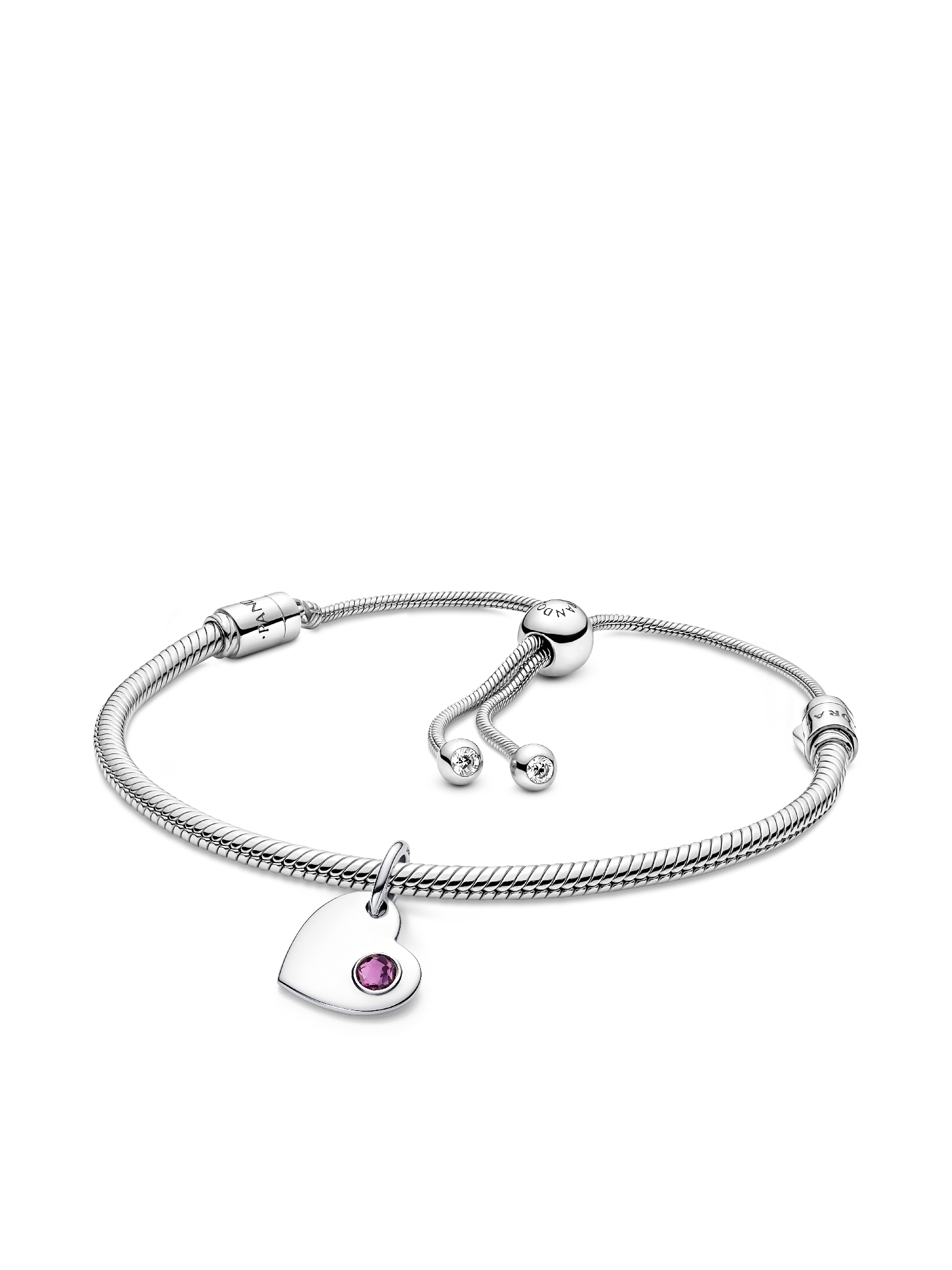Februrary Engravable Dangle Charm Bracelet Set - Image 2