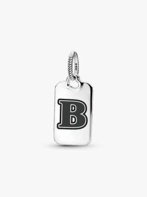 Letter B Rectangle Pendant