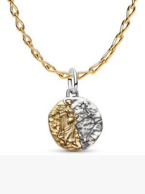 Virgo Medallion Charm Necklace Set
