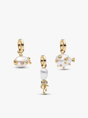 Oceanborn Baroque Pearl Charm Trio