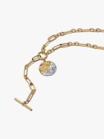 Oversized Sun & Moon Medallion Necklace Set