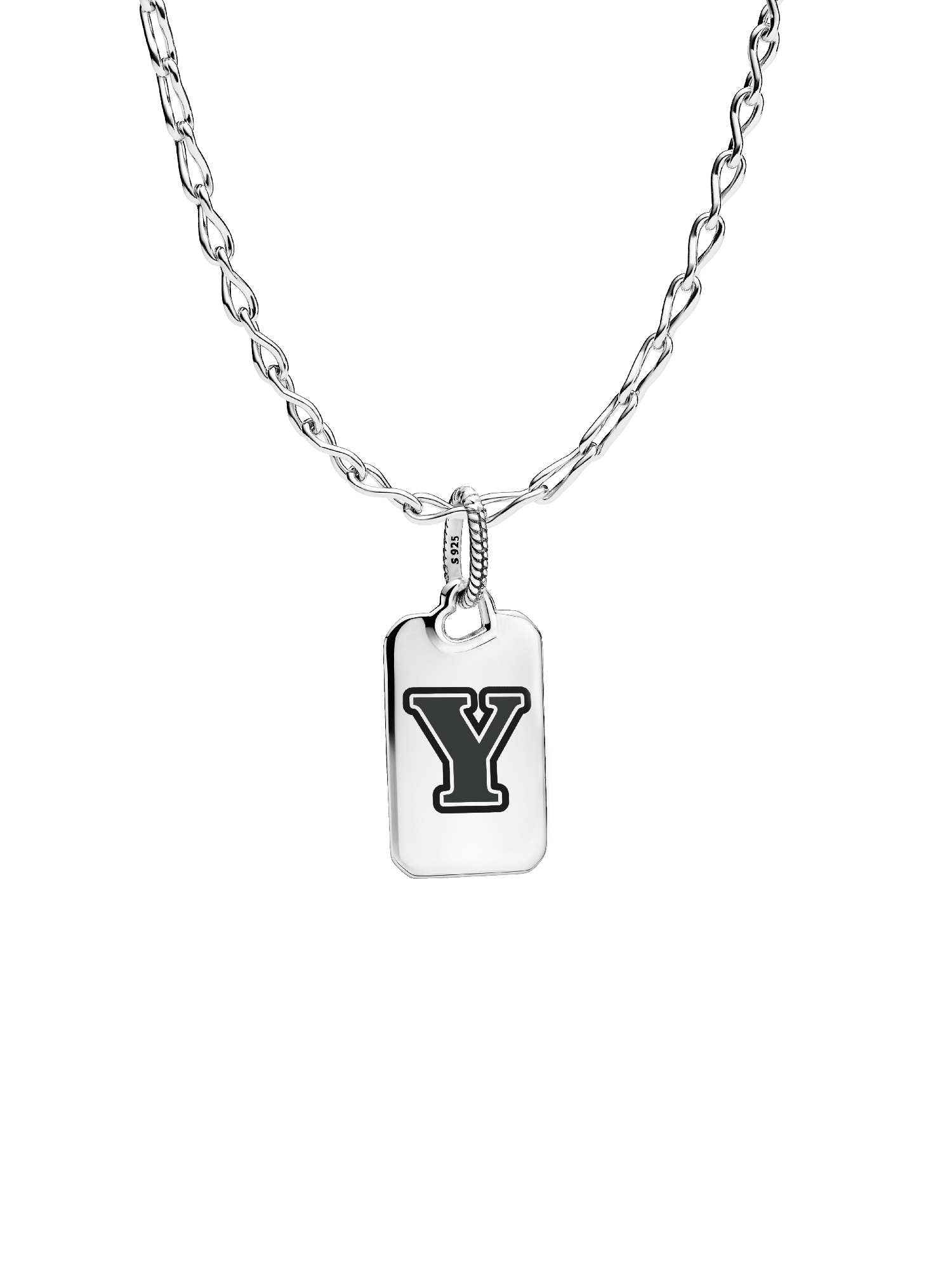 Letter Y Rectangle Pendant - Image 3
