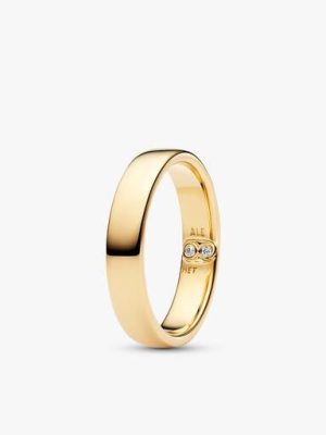 Two Tone Engraving Ring Set