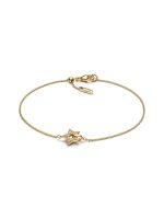 Talisman 14k Gold Lab-grown Diamond Pavé Star Chain Bracelet