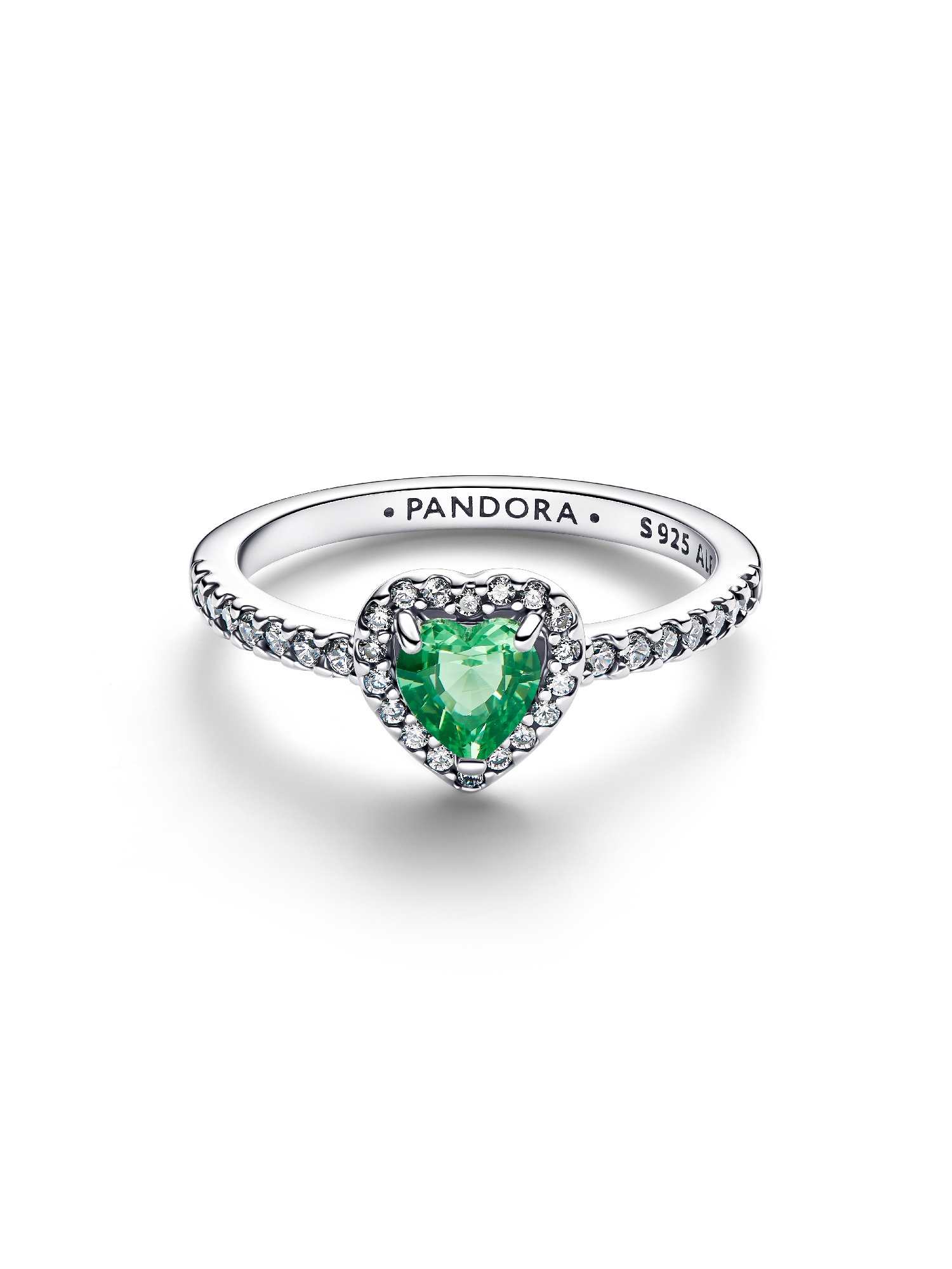 Elevated Mint Green Heart Ring - Image 3