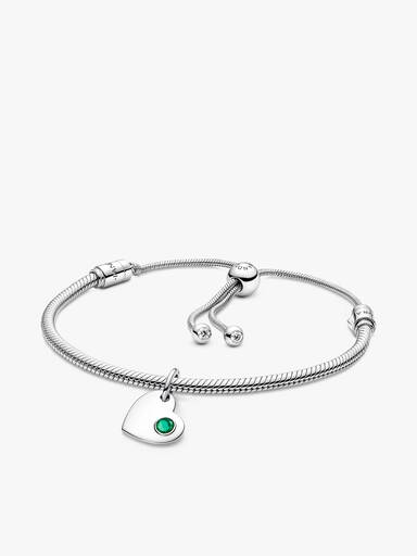 May Engravable Dangle Charm Bracelet Set