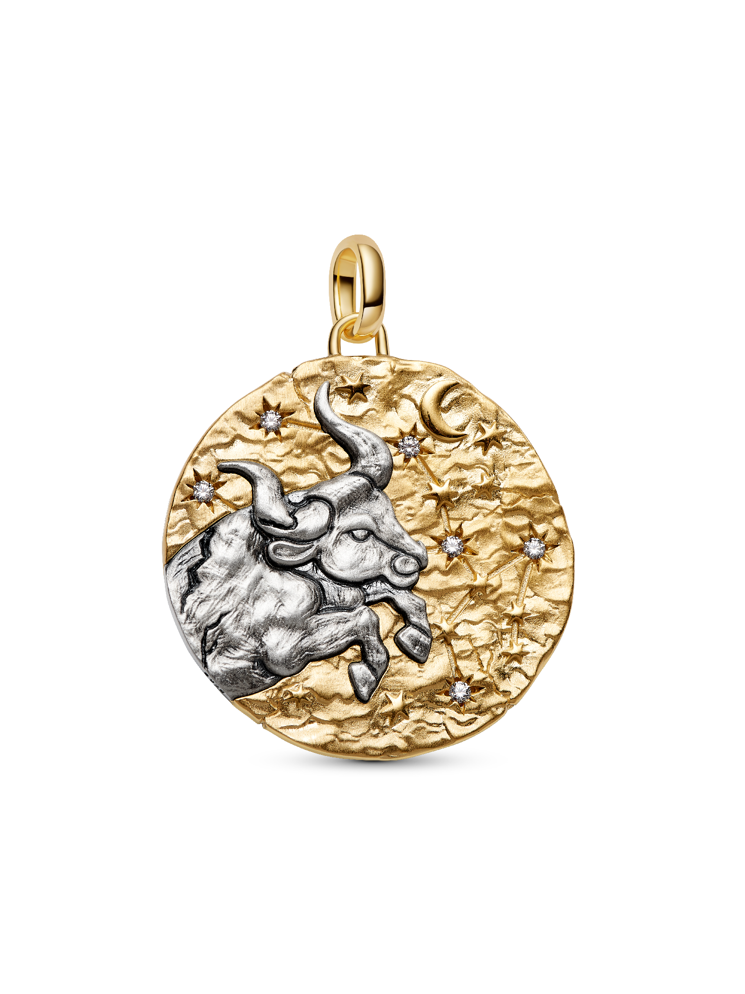 Taurus Zodiac Oversized Medallion Charm - Image 2