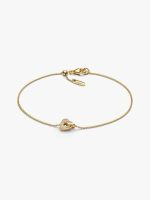 Talisman 14k Gold Lab-grown Diamond Pavé Heart Chain Bracelet