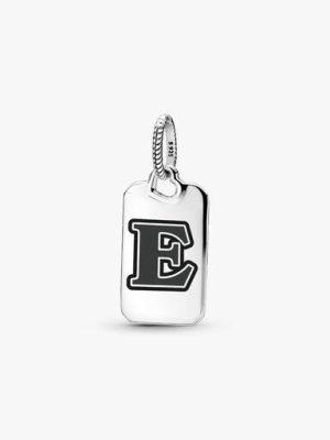 Letter E Rectangle Pendant