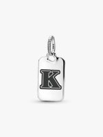 Letter K Rectangle Pendant