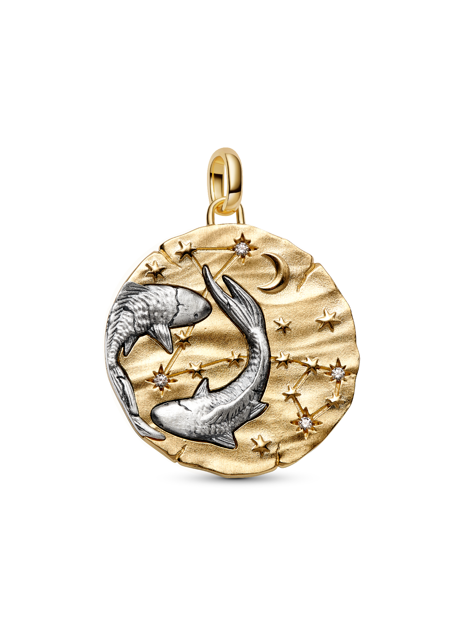 Pisces Zodiac Oversized Medallion Charm - Image 2