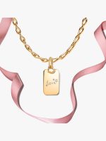 Engravable Gold Plated Pendant & Necklace Gift Set