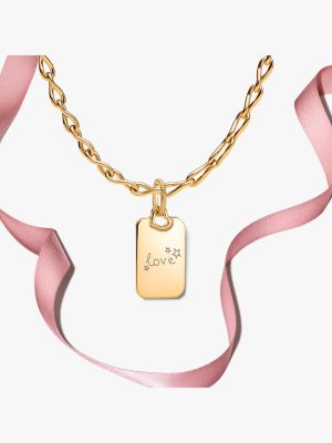 Engravable Gold Plated Pendant & Necklace Gift Set