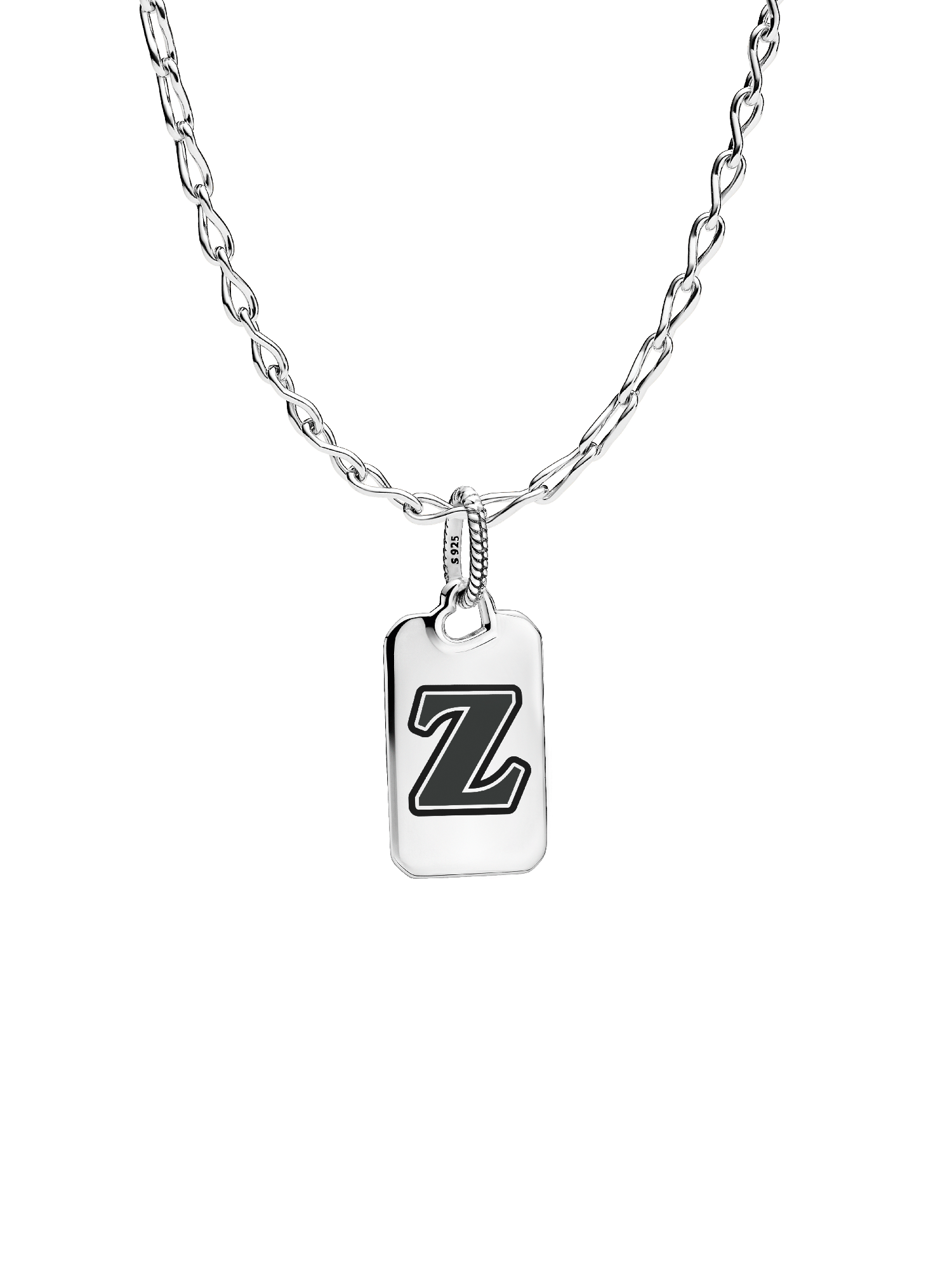 Letter Z Rectangle Pendant - Image 3