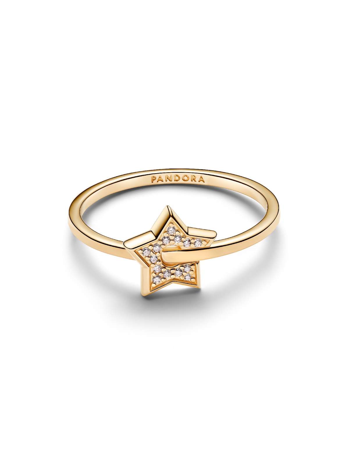 Talisman 14k Gold Lab-grown Diamond Pavé Star Ring - Image 3