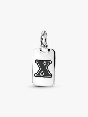 Letter X Rectangle Pendant