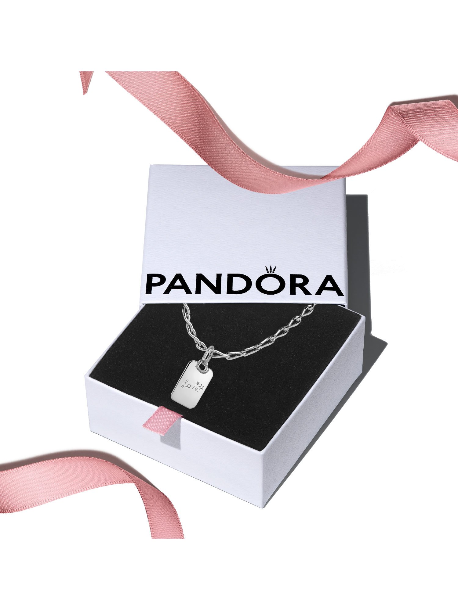 Engravable Silver Pendant & Necklace Gift Set - Image 2